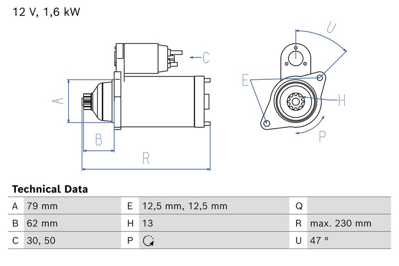 Bosch 0986026970 Starter - 1