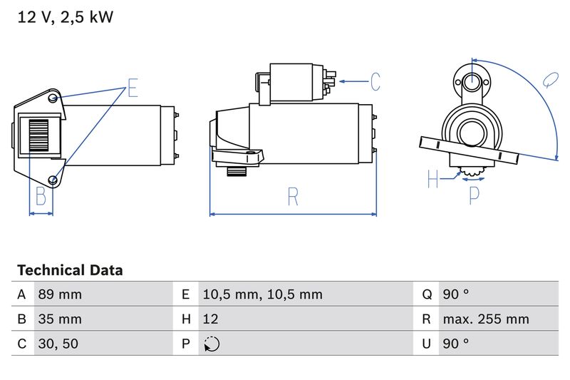 Bosch 0986027010 Starter - 1