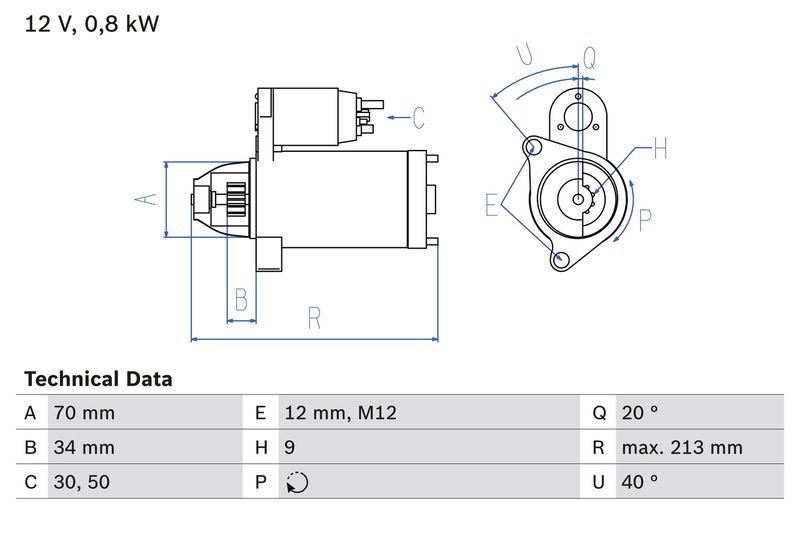 Bosch 0986027060 Starter - 1