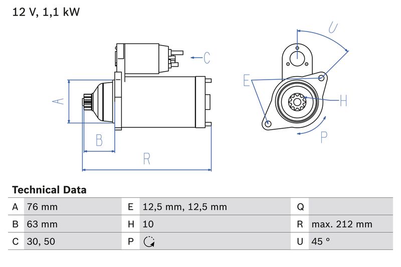 Bosch 0986027090 Starter - 1