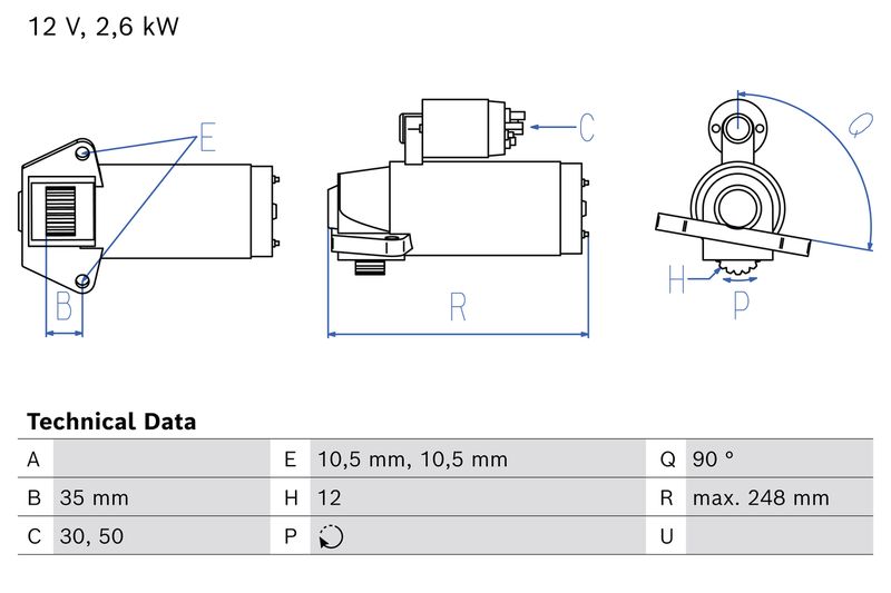 Bosch 0986027230 Starter - 1