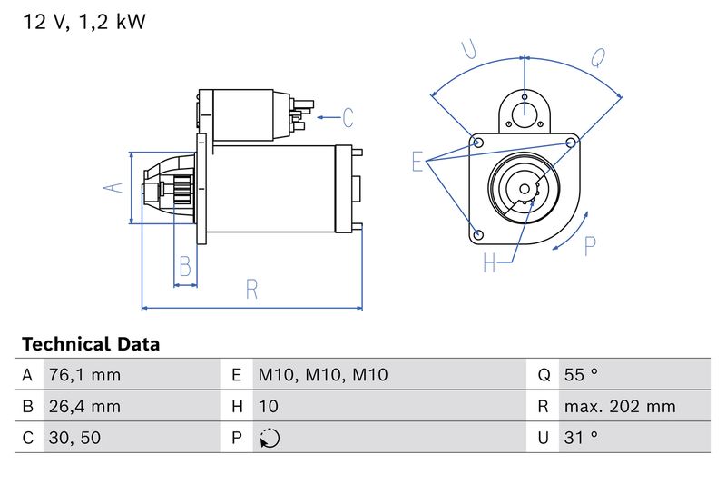Bosch 0986027280 Starter - 1