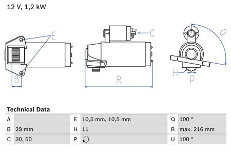Bosch 0986028010 Starter - 1