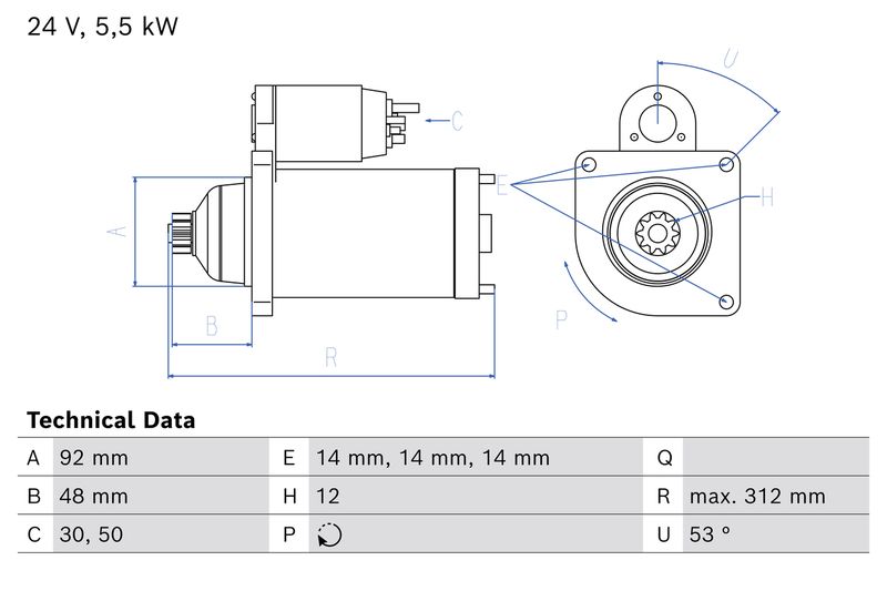 Bosch 0986028020 Starter - 1