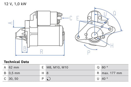 Bosch 0986028090 Starter - 1