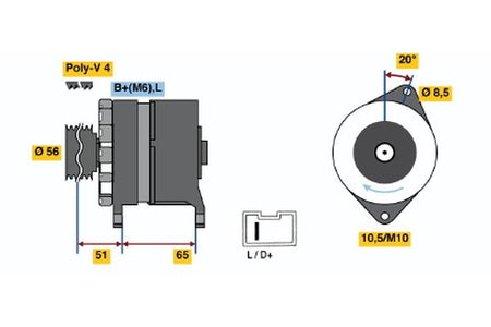 Bosch 0986032790 Alternator - 2