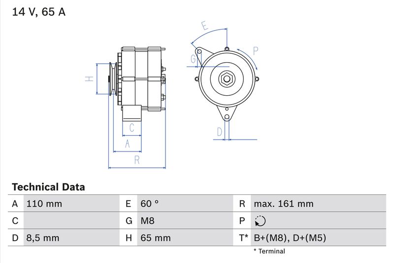 Bosch 0986034230 Alternator - 1