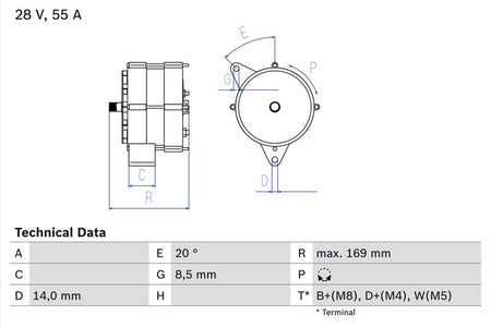 Bosch 0986034370 Alternator - 1