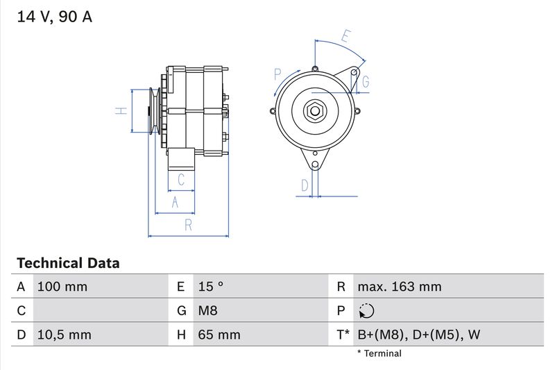 Bosch 0986036790 Alternator - 1