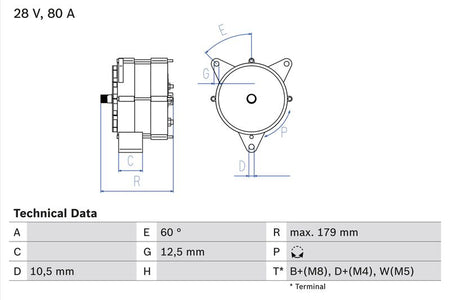 Bosch 0986037770 Alternator - 1