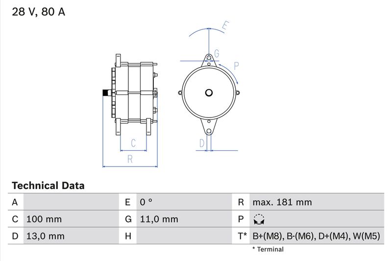 Bosch 0986039260 Alternator - 1