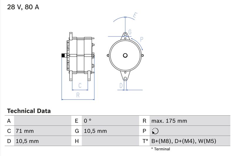 Bosch 0986039340 Alternator - 1
