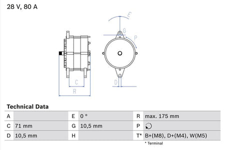 Bosch 0986039340 Alternator - 1