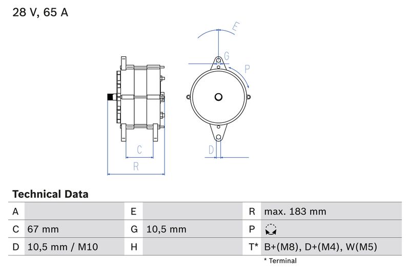 Bosch 0986039490 Alternator - 1