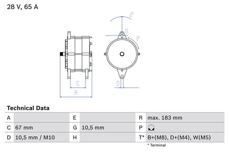 Bosch 0986039490 Alternator - 1