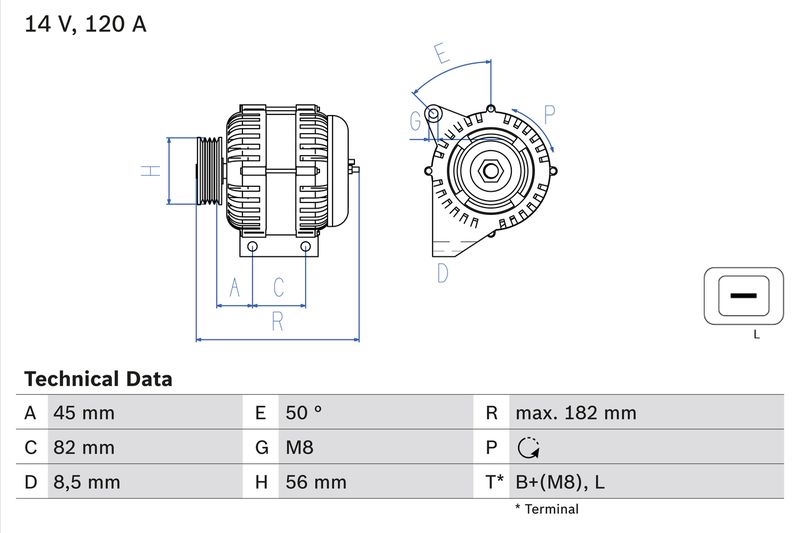 Bosch 0986041150 Alternator - 1