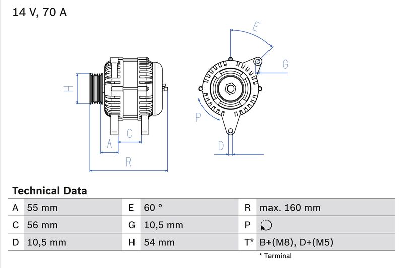 Bosch 0986041240 Alternator - 1