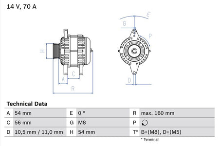 Bosch 0986041260 Alternator - 1