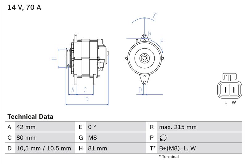 Bosch 0986041790 Alternator - 1