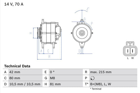 Bosch 0986041790 Alternator - 1