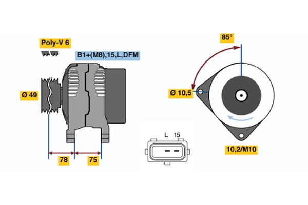 Bosch 0986041810 Alternator - 2