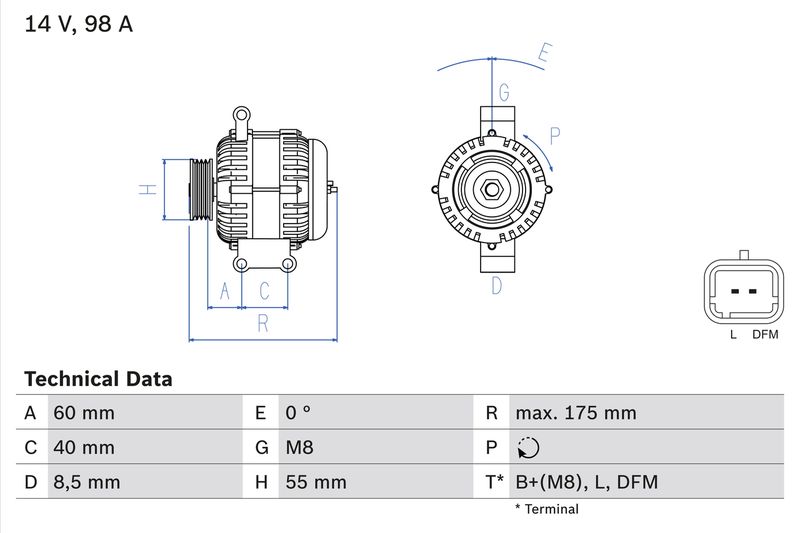 Bosch 0986041850 Alternator - 1
