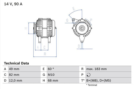 Bosch 0986041970 Alternator - 1