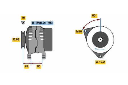 Bosch 0986041970 Alternator - 2