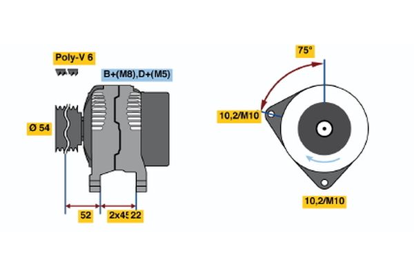 Bosch 0986042091 Alternator - 2