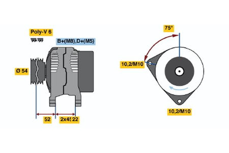 Bosch 0986042091 Alternator - 2