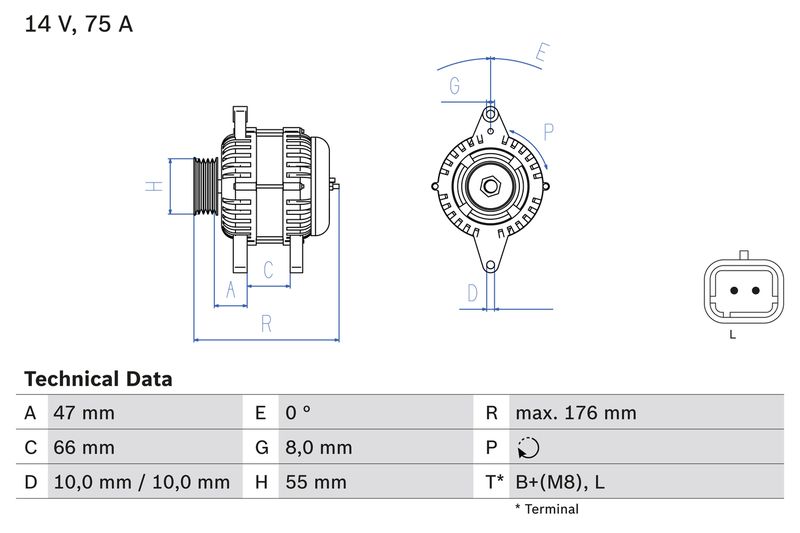 Bosch 0986042191 Alternator - 1