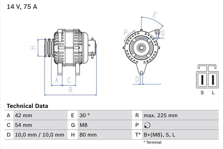 Bosch 0986042291 Alternator - 1
