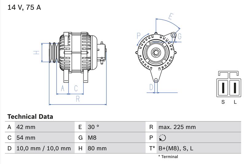 Bosch 0986042291 Alternator - 1
