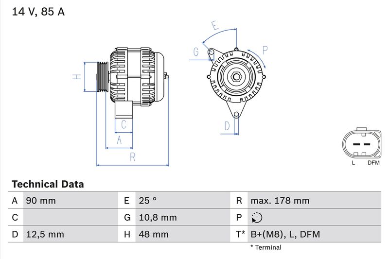 Bosch 0986042470 Alternator - 1