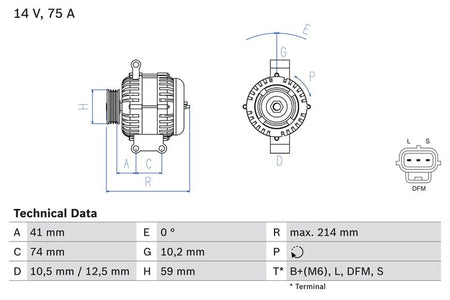 Bosch 0986042650 Alternator - 1