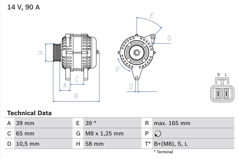 Bosch 0986042680 Alternator - 1