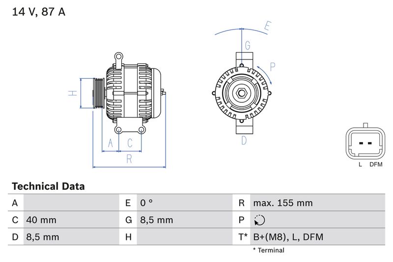 Bosch 0986042720 Alternator - 1