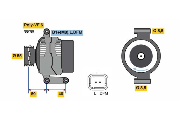 Bosch 0986042720 Alternator - 2