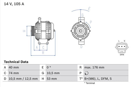 Bosch 0986042790 Alternator - 1