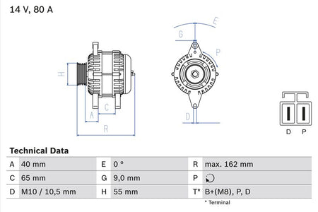 Bosch 0986042911 Alternator - 1