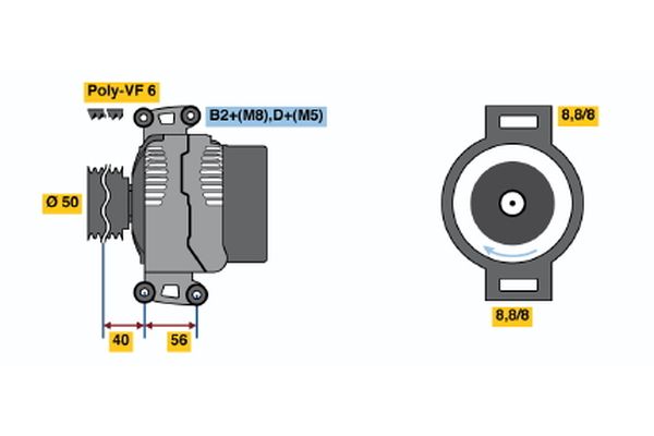 Bosch 0986043660 Alternator - 2