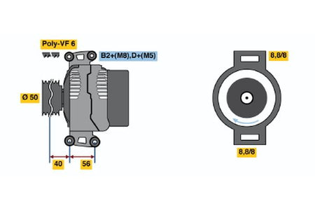 Bosch 0986043660 Alternator - 2
