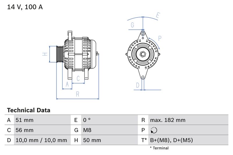 Bosch 0986043680 Alternator - 1