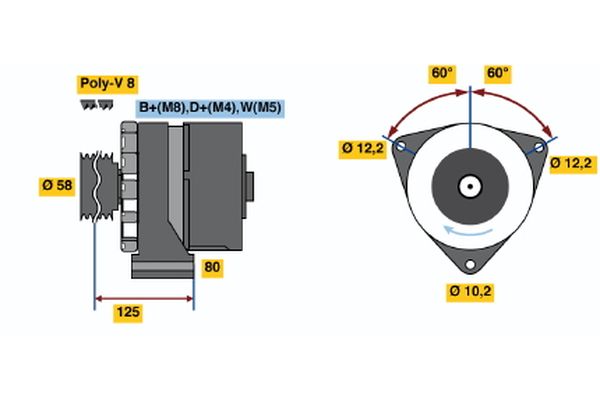 Bosch 0986043890 Alternator - 2