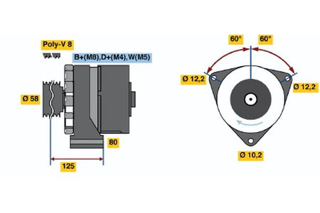 Bosch 0986043890 Alternator - 2