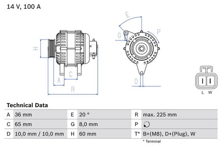 Bosch 0986043981 Alternator - 1
