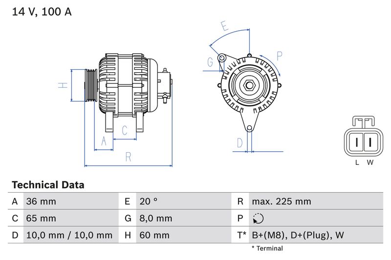 Bosch 0986043981 Alternator - 1