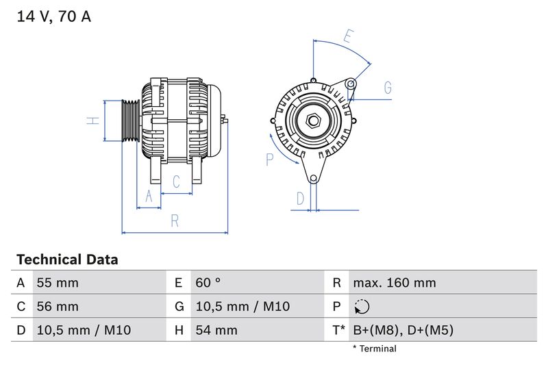 Bosch 0986044210 Alternator - 1