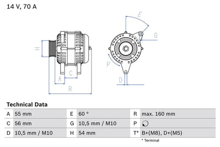 Bosch 0986044210 Alternator - 1