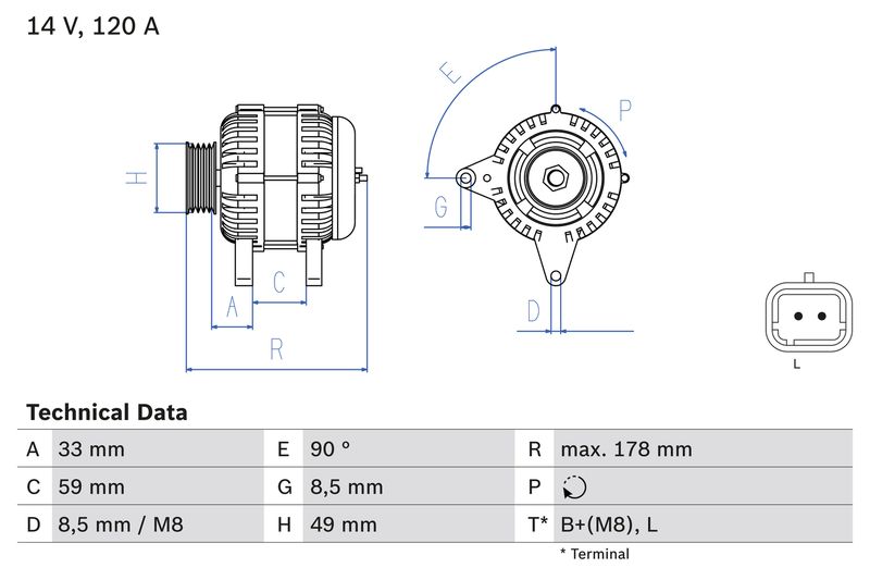 Bosch 0986045241 Alternator - 1